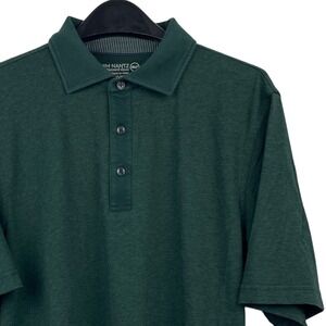 Jim Nantz by Vineyard Vines Polo Shirt Men's L Pima Cotton Stretch Green Whale